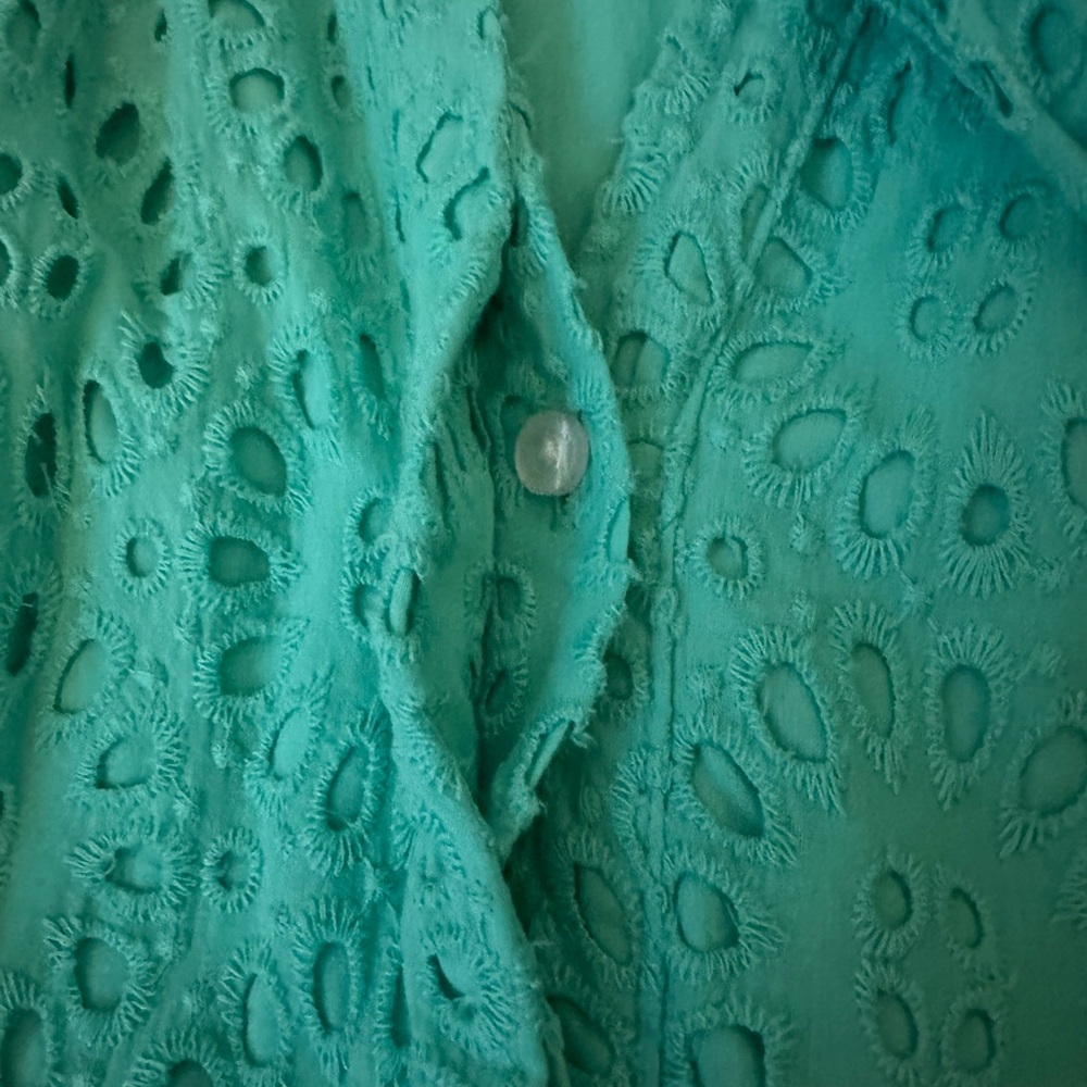 NWOT LILLY PULITZER CHRISELLA MIDI SHIRTDRESS SIZE 10 BEACH PARADISE EYELET - Picture 7 of 12